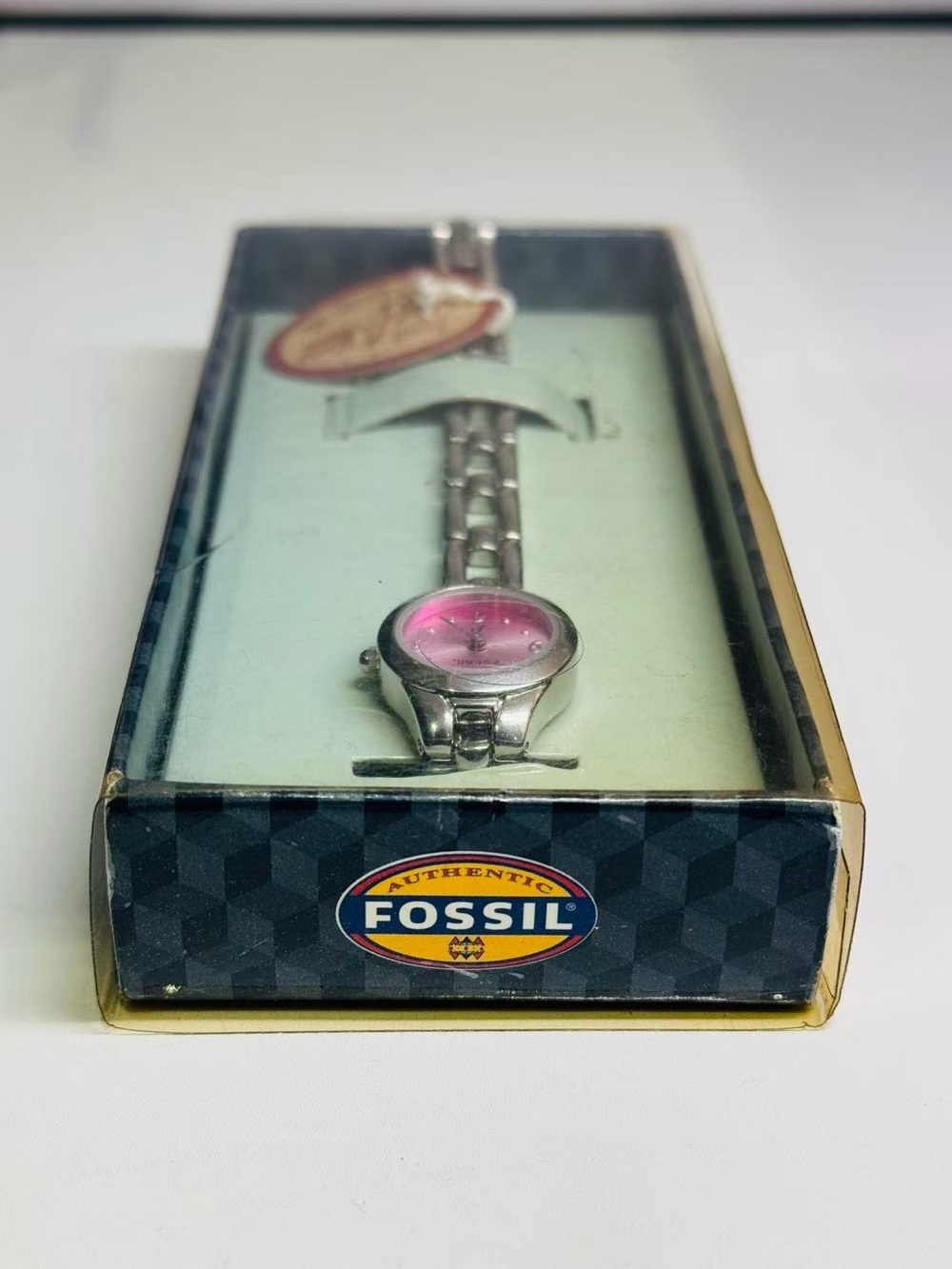 Fossil Women’s Watch Pink Dial Stainless Steel Quartz New Battery w/ Box Runs - Picture 11 of 11